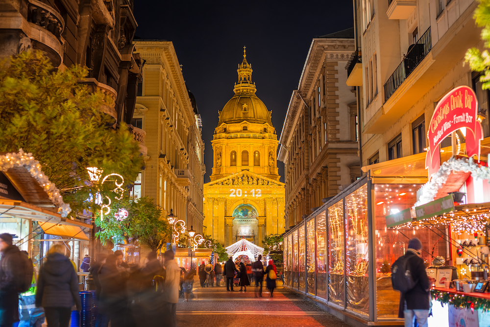 Stroll amongst the Christmas fun in Budapest.