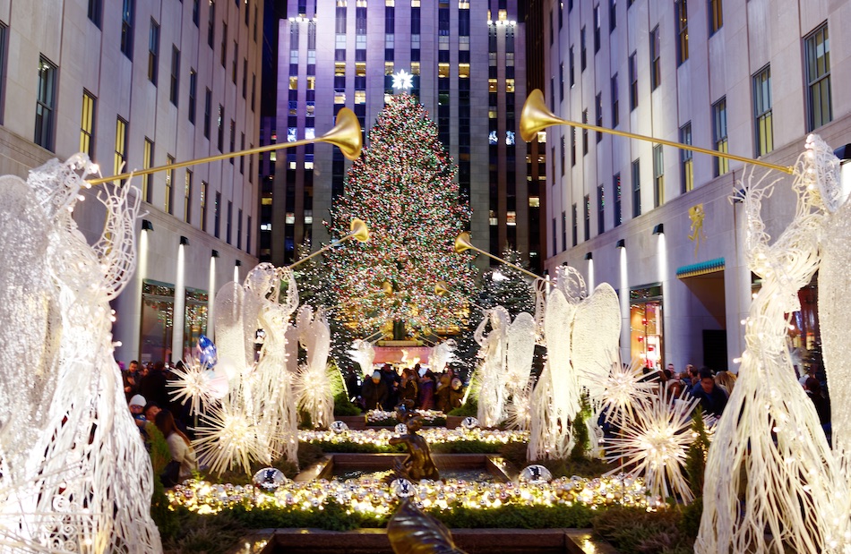 The holiday spirit at Rockefeller Center.