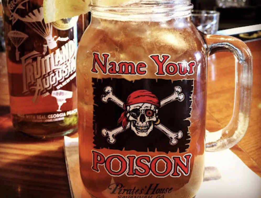 So many ways to enjoy Savannah in a spirited way! Courtesy, Pirate House.