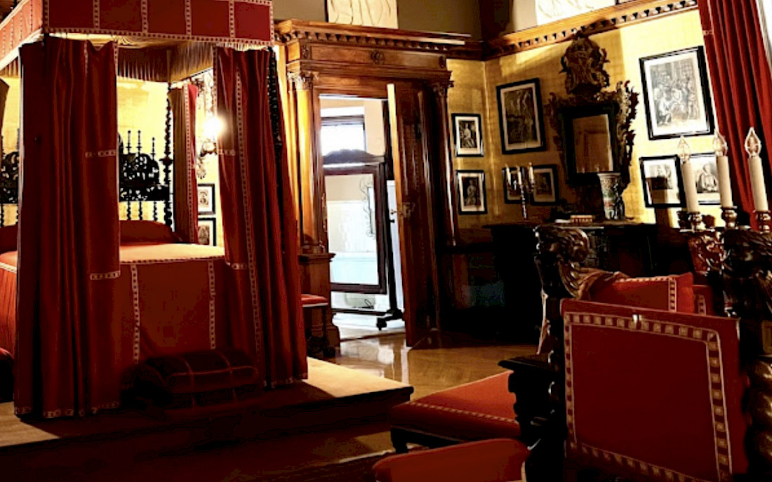 George's bedroom was inspired by an English estate.