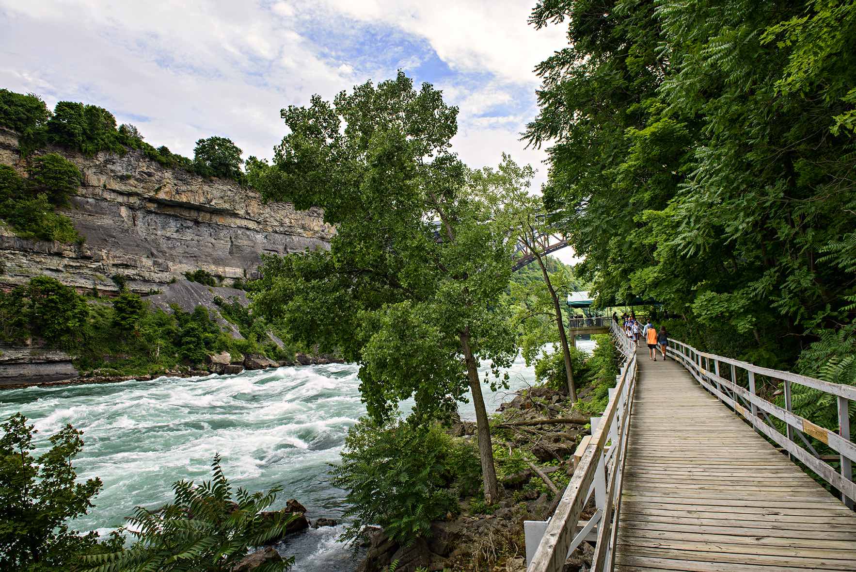 A refreshing walk below the falls on Niagara River.