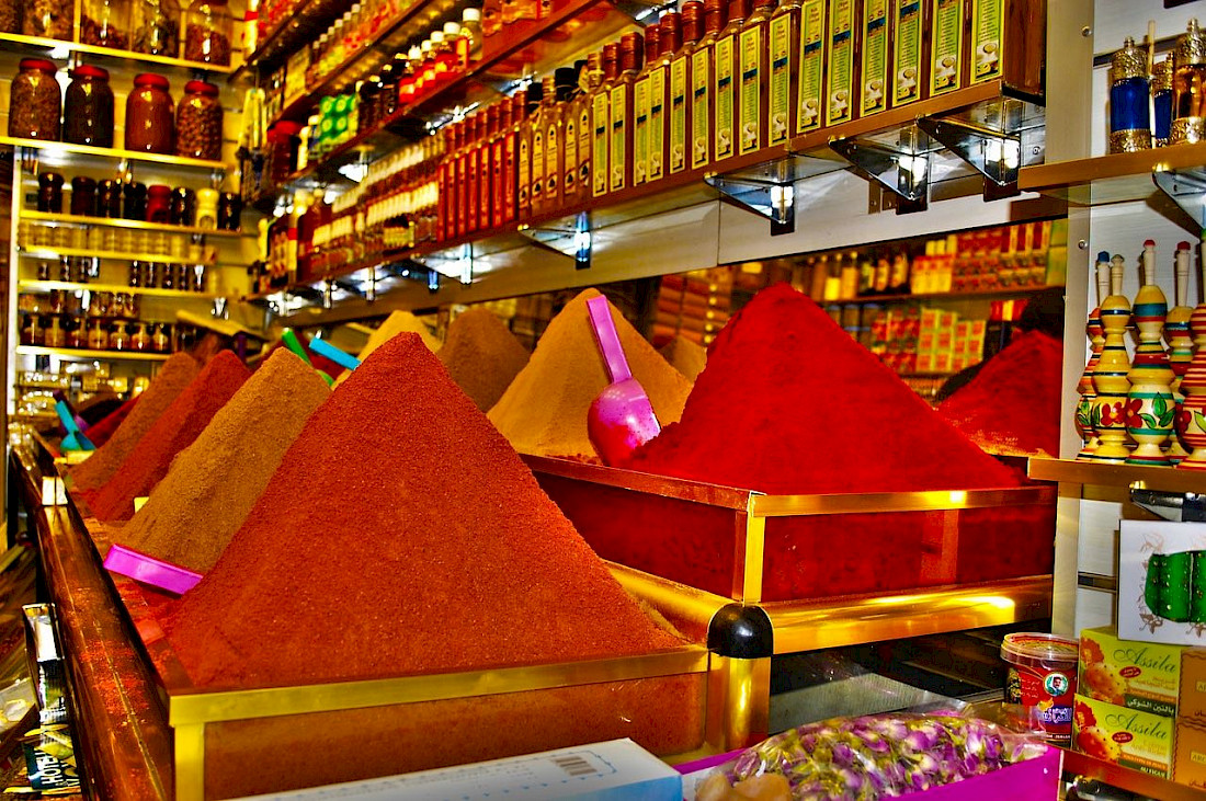 Even if you do not plan on cooking on your trip to Morocco, food is an integral part of the souk experience.