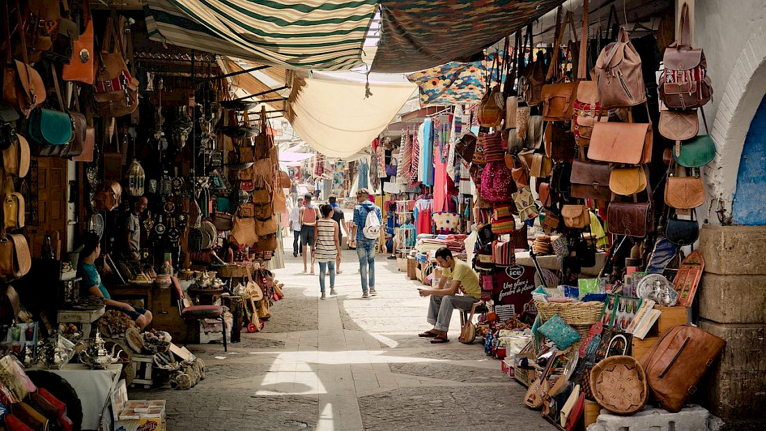 You can find all sorts of local artisan goods in Morocco's souks.