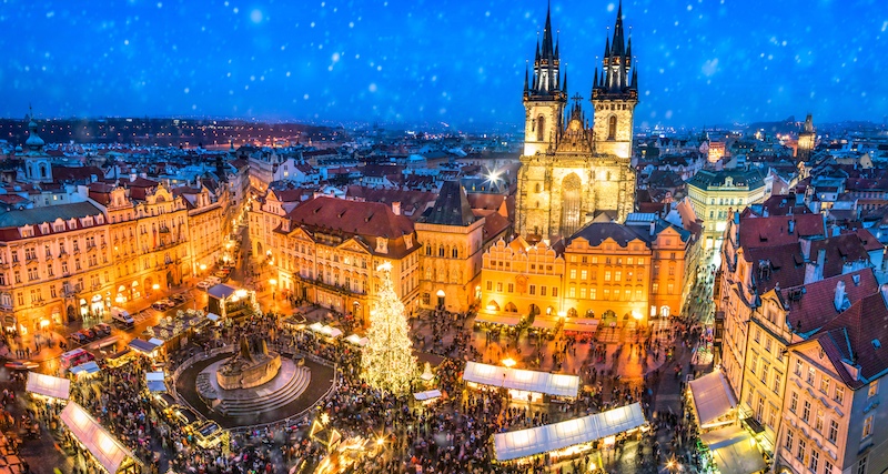 The magical Christmas Markets of Prague, Czech Republic.
